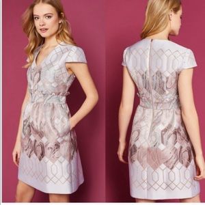 TRADE Do NOT buy Ted BAKER INGRIDA METALLIC TULIP MIDI DRESS